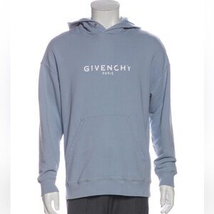 Givenchy Light Blue Logo Hoodie